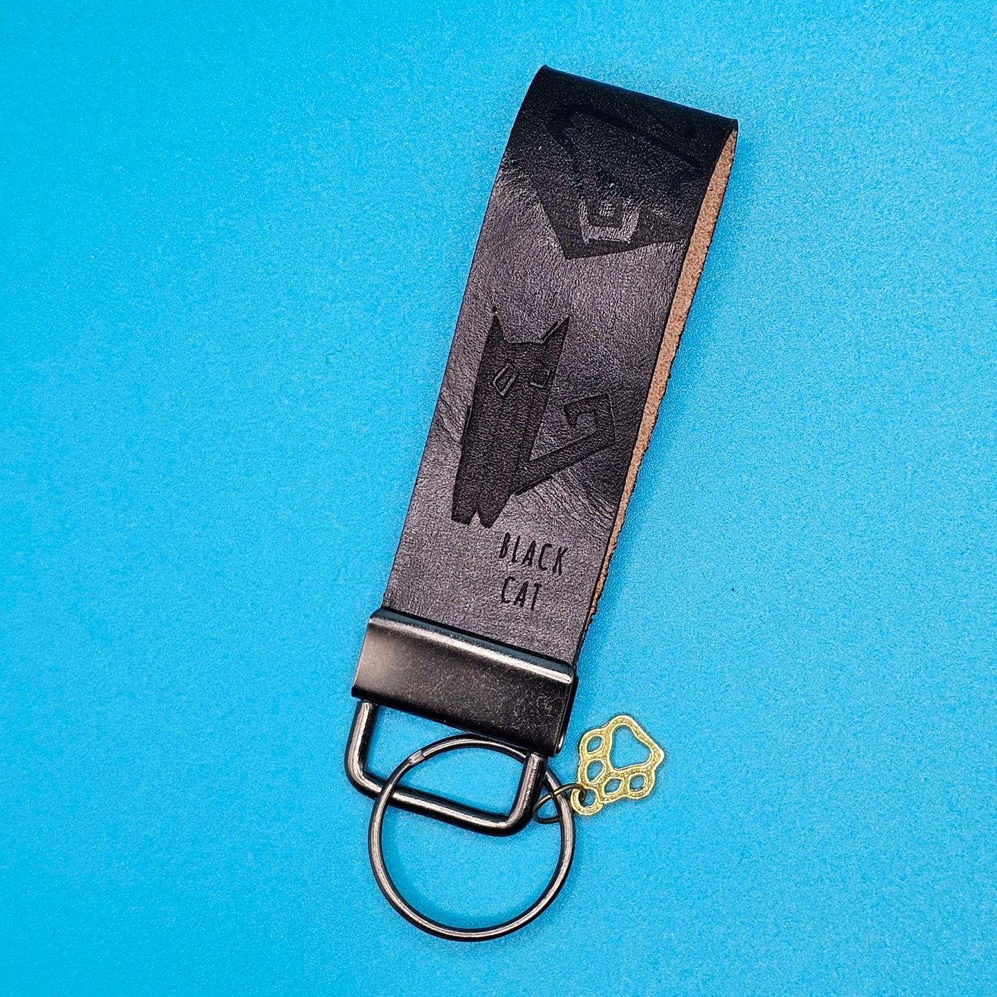 Black Cat Keytag