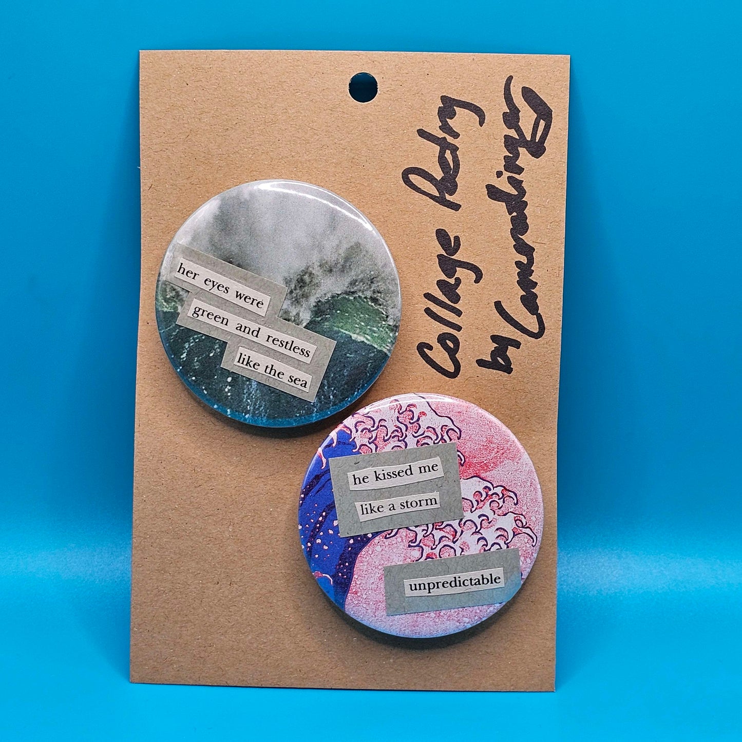 Collage Poetry Pins