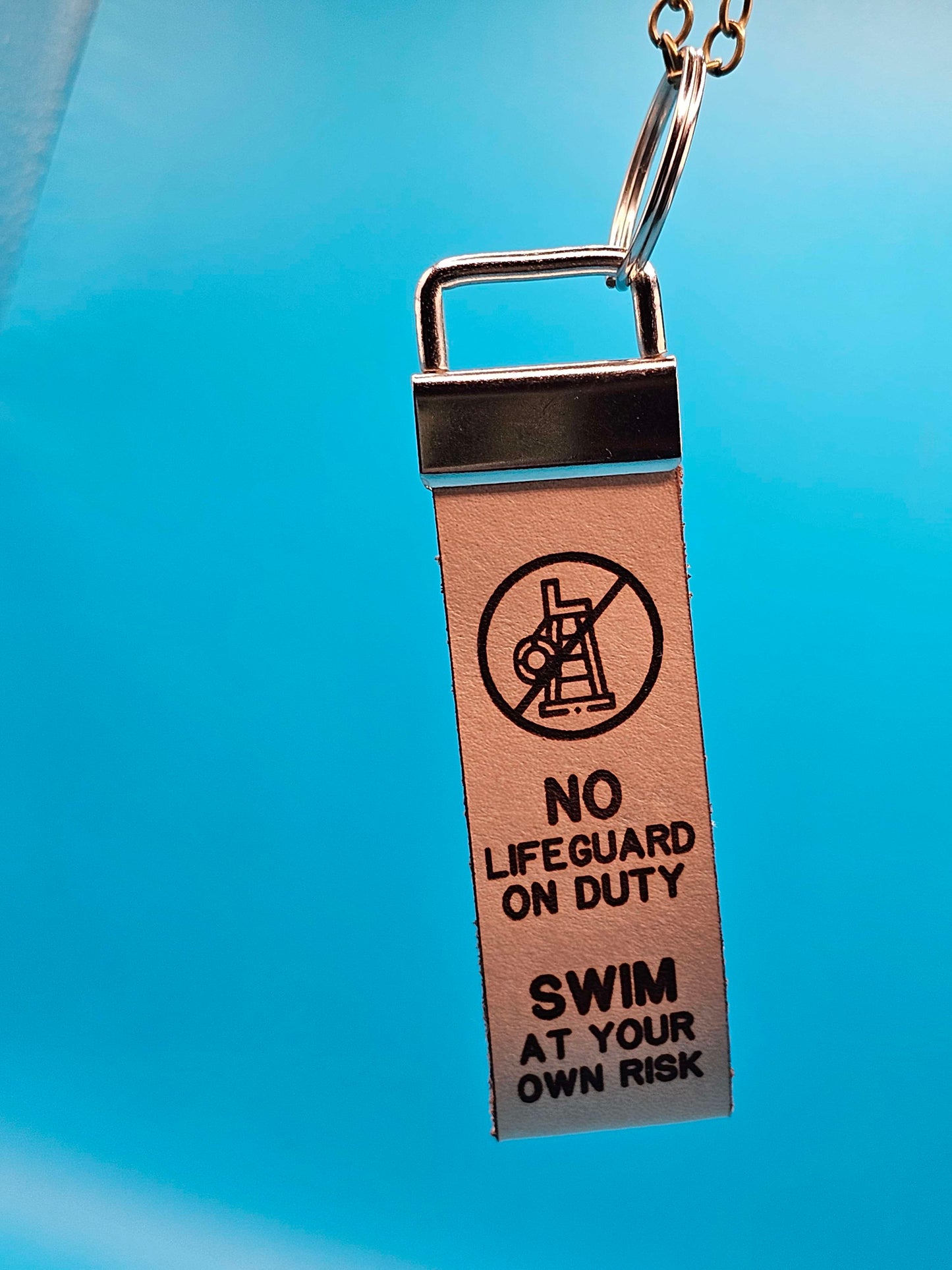 No Lifeguard On Duty Keytag